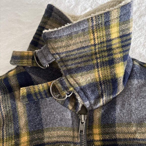Urban Outfitters Plaid Wool Blend Sherpa Jacket Zip Front BDG UO - Picture 7 of 9